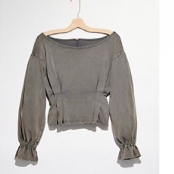 Free people super cute grey top - Picture 5 of 6